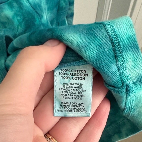 Glima Teal Tie-Dye 3/4 Sleeve Top - Picture 4 of 5
